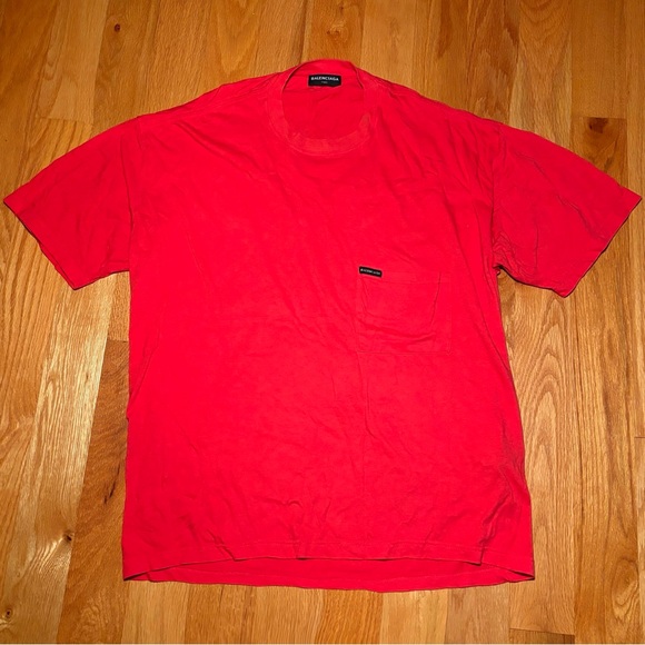 Balenciaga Europe 2018 Red Tshirt - Picture 1 of 6
